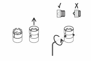 Illustrated diagram showing assembly steps for the HealthCraft SuperPole's SuperBar accessory. 1