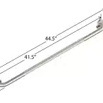 Overall Dimensions for the 42-inch Easy Mount grab bar.