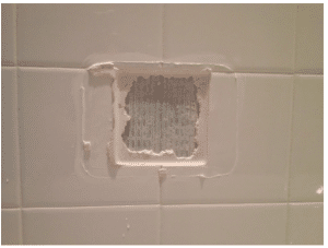 Soap Dish torn out of the wall